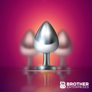 Brother Enterprises Silver Jewel Anal Butt Plug