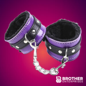 Brother Enterprises Leather & Fur Black  Cuffs